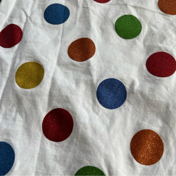 Miley Cyrus x Converse “Pride” Shirt Rainbow Polka Dots Sparkles Size Medium - Picture 4 of 4